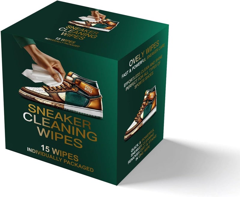 OVELY WIPES Sneaker Cleaning Wipes - Dual-Textured, Individually Wrapped Wipes for Fast Dirt & Stain Removal – Safe for Shoes - Image 2
